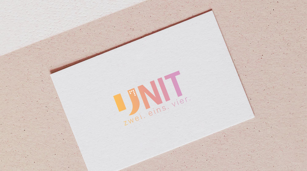 Schriftzug mit "UNIT"