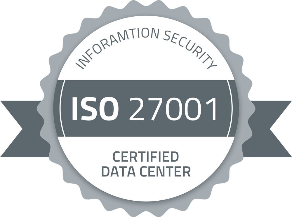 Siegel von ISO 27001 Certified Data Center