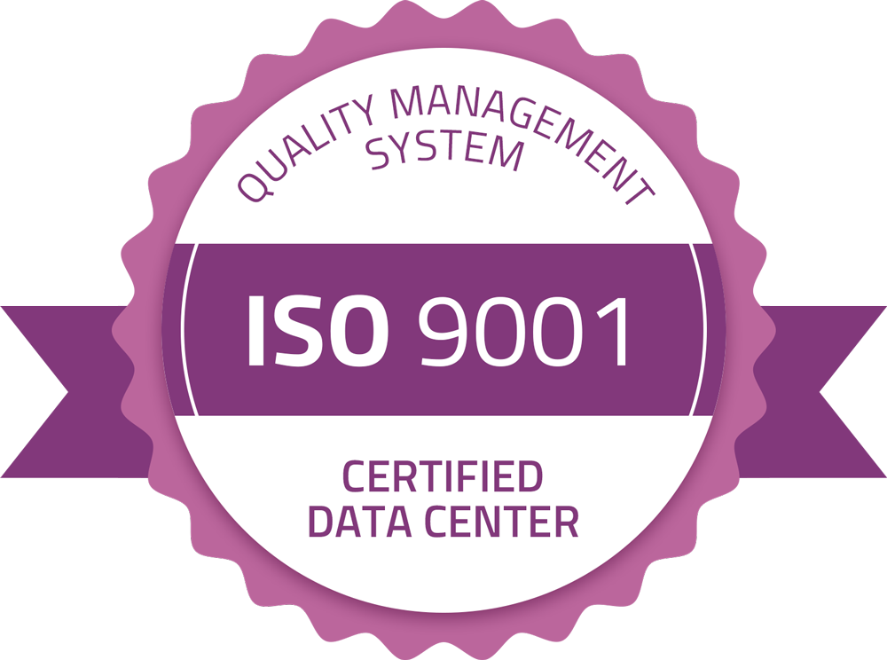 Siegel von ISO 9001 Certified Data Center