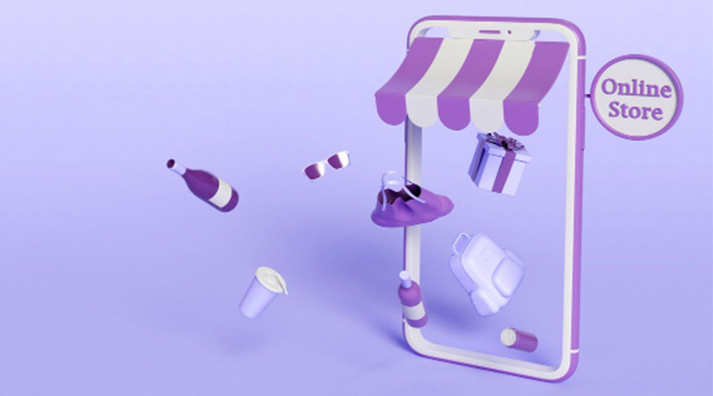 interaktives Schaufenster auf Smartphone-Bildschirm